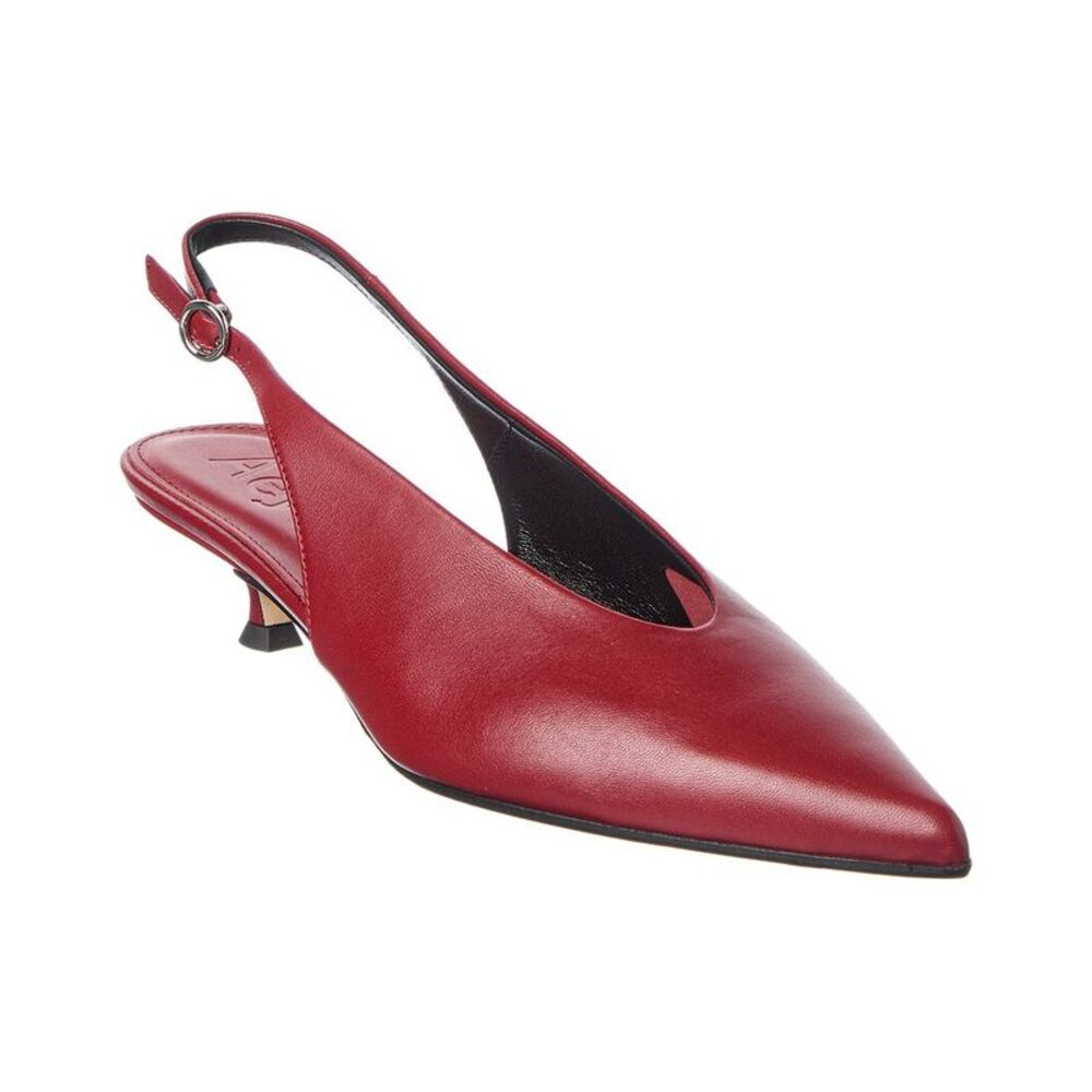 Aeyde Camila Slingback Leather Pump, Red